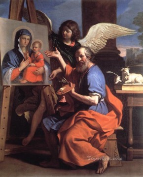 グエルチーノ Painting - バロック様式の聖母グエルチーノの絵画を展示する聖ルカ